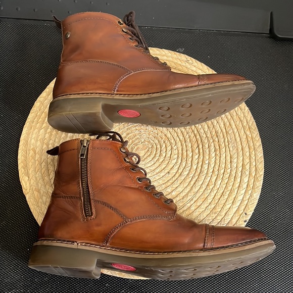 Base London Men Leather Chelsea Combat Boot Size 42 - Picture 14 of 15